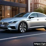 Home 18 폭스바겐 아테온과 BMW 3시리즈 비교 - A sleek and elegant Volkswagen Arteon parked on a modern urban street during golden hour, showcasing...